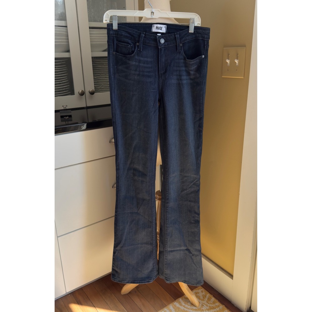 PAIGE Skyline Boot Jeans Valor Dark Wash Indigo Bootcut Denim W2373 Size 28